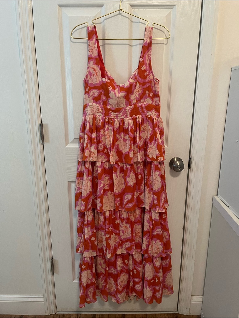 Anthropologie Vineet Bahl Tiered Ruffle Floral Maxi Dress - Picture 10 of 12